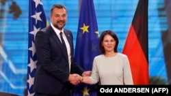 Ministar vanjskih poslova BiH Elmedin Konaković sa šeficom njemačke diplomatije Annalenom Baerbock 