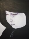Это изображение плачущего ребенка Тамара Качаленко рисовала в перерывах между российскими обстрелами Херсона