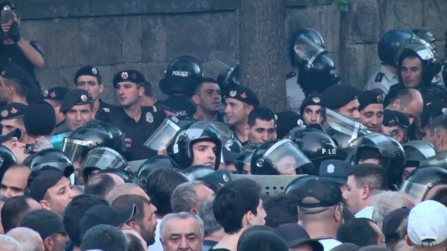 Fresh Protests In Armenia As Activists Claim Police Brutality At Earlier Rally