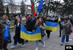 Първата годишнина от руската инвазия в Украйна беше отбелязана с антивоенно шествие и в Русе.