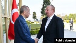 Эрдоган менен Алиевдин быйыл февраль айындагы кездешүүсү. 