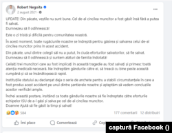 Pe 2 august 2021, Robert Neogiță a comentat pentru prima și singura dată accidentul de la Biblioteca Naițională. Dar fără a-l menționa direct.