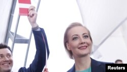 Julija Navalnaja egy 2017-es kampányeseményen