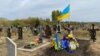 Ukraine--Groza village, Kup'yansky district, Kharkiv region, cemetery, Andriy Kozyry's grave