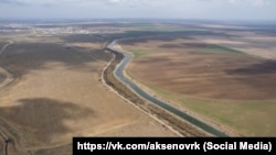 Вода в Северо-Крымском канале. Крым, 22 марта 2023 года