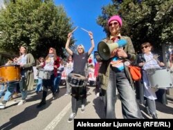 Sa Osmomartovskog marša u Podgorici