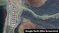 Վրաստան - Կուլևիի նավթային տերմինալը արբանյակային լուսանկարում, արխիվ
