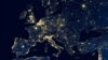 Satelitiski snimak Evrope noću, 21. april 2023.