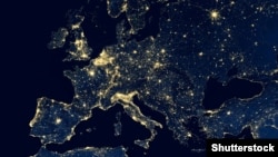 Satelitiski snimak Evrope noću, 21. april 2023.