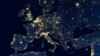 Európa éjszakai fényei a NASA műholdképén