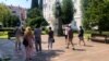 Tourists in Podgorica, Montenegro - screenshot 02