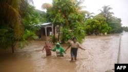 Përmbytjet në qytetin Leogane të Haitit, 3 qershor 2023.
