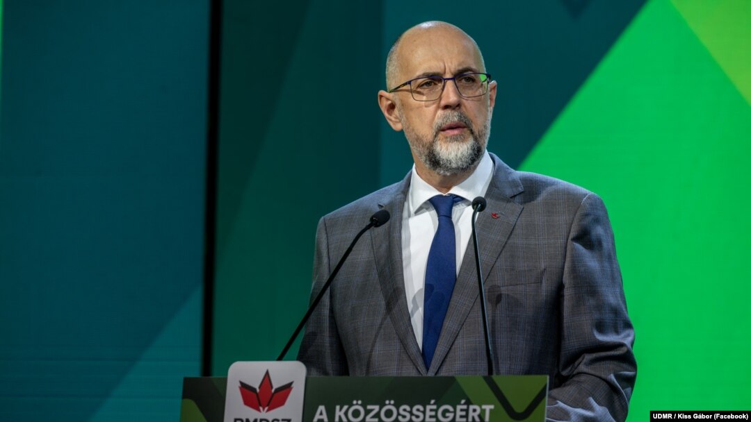 Președintele UDMR, Kelemen Hunor, candidează pentru un nou mandat la congresul formațiunii. 29 aprilie 2023, Timișoara