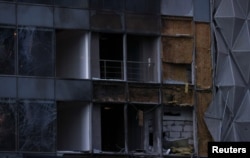 Результат атаки беспилотников на Москва-Сити. 1 августа 2023 года