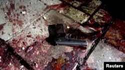 A gun on the scene of one of the June 23 attacks in Daghestan
