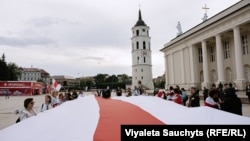 Архіўнае ілюстрацыйнае фота. Акцыя салідарнасьці беларусаў у Вільні, 21 траўня 2024 году 