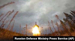 Испытание ракеты «Ярс» в России в 2022 году. Фото российского Минобороны через АР