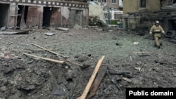 Regional Governor Vasily Golubev said the explosion destroyed a wall and damaged the roof of the city's arts museum.
