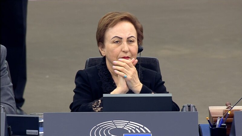 شیرین عبادی در پارلمان اروپا: هدف معترضان تغییر حکومت است، جمهوری اسلامی قابل اصلاح نیست