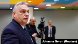 Премьер-министр Венгрии Виктор Орбан принимает участие в саммите Европейского Союза в Брюсселе, Бельгия, 1 февраля 2024 года