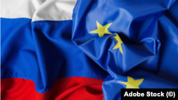 Zastave Rusije i Evropske unije