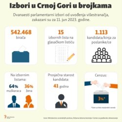 Parlamentarni izbori u Crnoj Gori u brojkama