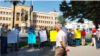 Протест на пезнионерите во Жена-парк, Скопје 9 август 2023 година
