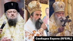 Митрополитите Григорий, Даниил и Гавриил (от ляво надясно) бяха избрани за кандидати за патриаршеския престол на над 8-часово заседание на Светия Синод в четвъртък.
