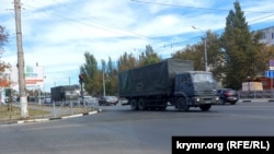 Переміщення військової техніки РФ у Керчі, 13 жовтня 2023 року