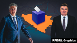 Premijer i predsjednik Hrvatske, Andrej Plenković i Zoran Milanović, ilustracija