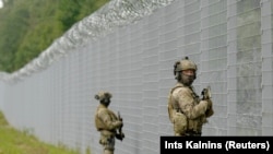 Участак латвійска-беларускай мяжы. Архіўнае фота