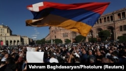 Protests In Yerevan Follow Azerbaijani Attacks As Karabakh Residents Seek Shelter 