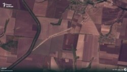 Строительство новой железнодорожной ветки из Донецка в Мариуполь на спутниковых снимках