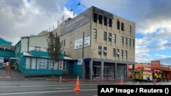 Zgrada hostela nakon požara, Wellington, Novi Zeland, 16. maj 2023.