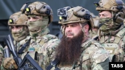 Чеченские военнослужащие на построении в Грозном, январь 2024 г. Иллюстративная фотография
