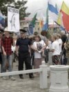 Задержание активиста с плакатом "Нет вобле". Хабаровск, август 2023
