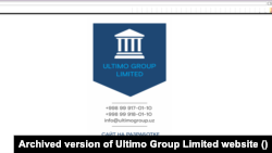 How the website of shadowy Uzbek company Ultimo Group Limited looked on the morning of April 25, the day RFE/RL published its investigation into the firm. The site had been "under construction" for years, but new content was added shortly after the release of the investigation.