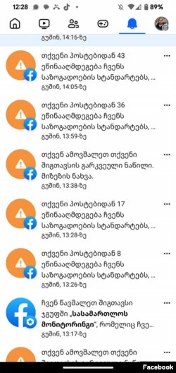 ნაზი ჯანეზაშვილის თქმით, მათი ორგანიზაციის ინფორმაციის წაშლა მასობრივ წაშლამდე ერთი დღით ადრე, 14 ივნისს დაიწყო.