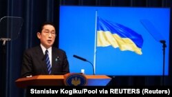 Japanese Prime Minister Fumio Kishida's visit to Kyiv comes as Japan prepares to host a G7 summit in May that he has said should show that the rule of law must be upheld in opposition to Russia's invasion. (file photo)