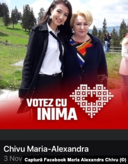 În 2019, Maria Alexandra Chivu făcea cunoscut că va vota cu Viorica Dăncilă.