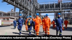 Ministrica energetike i rudarstva Republike Srbije Dubravka Đedović Handanović u poseti rafinerije sirove nafte u Pančevu, april 2024.