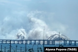 Задимлення на Керченському мосту 12 серпня 2023 року