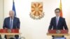 Високиот претставник на ЕУ за надворешни политика и безбедност Жозеп Борел и македонскиот претседателот Стево Пендаровски