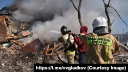Последствия взрыва в Белгороде 4 мая 2024 года (ФОТО: телеграм-канал Вячеслава Гладкова)