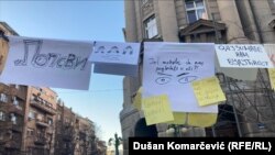 Poruke studenata na protestima u Beogradu, 25.12.2023.