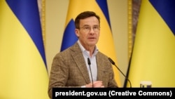 Прем’єр-міністр Швеції Ульф Крістерссон під час візиту до України. Київ, 15 лютого 2023 року, ілюстративне фото