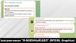 Скрыншоты з праўладнага тэлеграм-каналу, які асьвятляе тэматыку, зьвязаную зь беларускім войскам. 3 ліпеня 2023