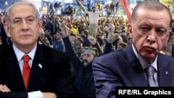 Биньямин Нетаньяху и Реджеп Эрдоган, коллаж