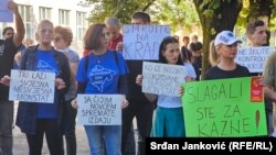 Sa protesta protiv popisa u Podgorici, 23. oktobar