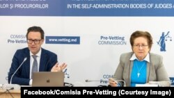 Membrii Comisiei Pre-vetting, Herman von Hebel și Tatiana Răducanu.